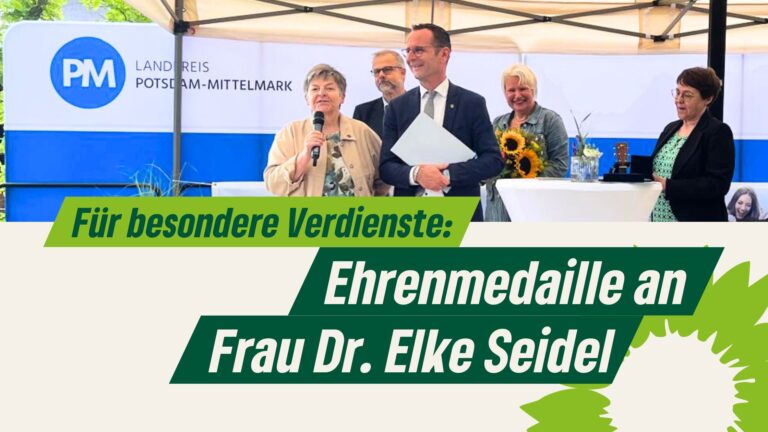 Ehrenmedaille des Landkreises Potsdam-Mittelmark für Dr. Elke Seidel